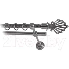 Карниз для штор Lm Decor Веер 006 2р витой (антрацит, 2м)