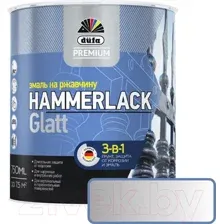 Эмаль Dufa Hammerlack на ржавчину гладкая RAL9006 (750мл, серебристый)