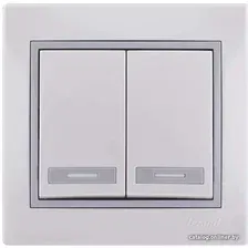 Выключатель Lezard Mira 701-0215-101 (белый/серый)
