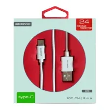 Зарядный кабель Atomic HQ-Base USB-Type C / 30241 (1м, белый)