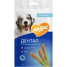 Лакомство для собак Мнямс Dental Крученые палочки с ягненком и мятой / 170449 (70г)