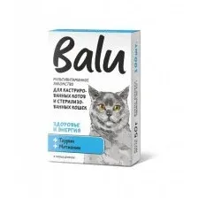 Лакомство для кошек Balu Здоровье и энергия для кастрированных котов и стерилизованных кошек 50 г (100 таблеток)