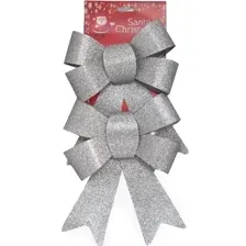 Елочная игрушка Pozzi Milano Бантики 5131 (2 шт, серебристый)