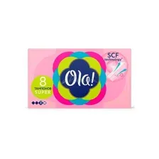 Тампоны гигиенические женские OLA! Super Шелковистая поверхность, 8 шт