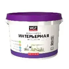 Краска интерьерная ВД-АК-2180 VGT моющаяся, белая, 3кг