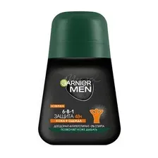 Дезодорант-антиперспирант роликовый GARNIER Men для тела 6-в-1 Защита 48 ч, 50 мл
