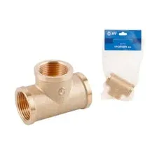 Тройник  3/4" вн.-вн.-вн. латунь, AV Engineering