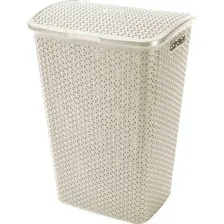 Корзина для белья MY STYLE 55L, кремовый