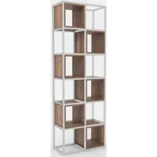 Стеллаж Hype Mebel Грос-2 70x175 (белый/дуб галифакс олово)