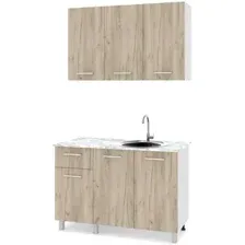Готовая кухня Modern Ника Н12 (белый/серый дуб)