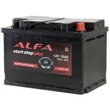 Автомобильный аккумулятор ALFA AGM R+ (70 А·ч)