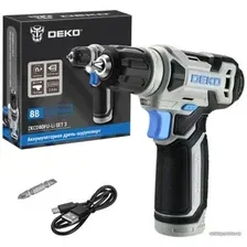 Дрель-шуруповерт Deko ZKCD80FU-Li SET 3, 063-4128