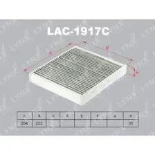 Салонный фильтр LynxAuto LAC1917C