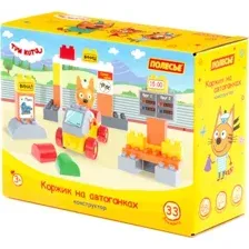 Конструктор Полесье Макси. Три кота. Коржик на автогонках 31284