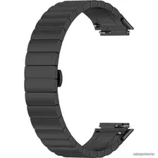Браслет Rumi Snake металлический блочный для Huawei Band 7 (черный)