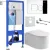 Унитаз подвесной Roxen Royal Matt в комплекте с инсталляцией StounFix Dual Fresh 6 в 1 968273 (кнопка: хром глянцевый)