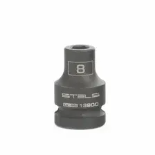  13900 ГОЛОВКА УДАРНАЯ ШЕСТИГРАННАЯ, 8 ММ, 1/2'', CRMO// STELS, АРТ. 13900, ТАЙВАНЬ (КИТАЙ)