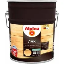 Лак алкидно-уретановый "Alpina Лак для деревянных полов шелковисто-матовый" 9 л/ 8,28 кг