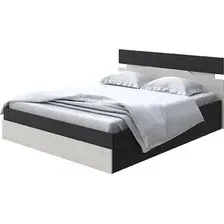 Кровать PROxSON Milton с ПМ 140x200 (черный/дуб шамони светлый 124)