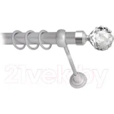 Карниз для штор Lm Decor Кристалл 130 1р гладкий 25мм (сатин, 1.8м)