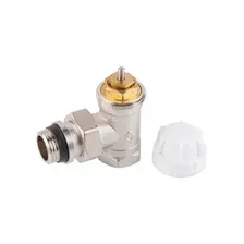 Кран вентильный для радиатора 1/2" угловой под термоголову AV ENGINEERING с кольцом