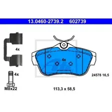 Тормозные колодки дисковые задняя ось ATE 13.0460-2739.2