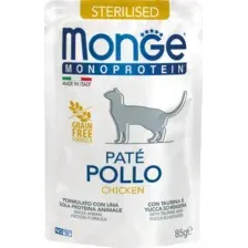 Влажный корм для кошек Monge Monoprotein Sterilised Курица (85г)