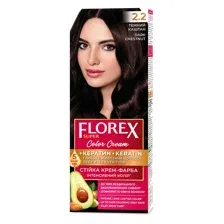 Стойкая крем-краска  для волос "Florex super"  тон 2.2 Темный каштан