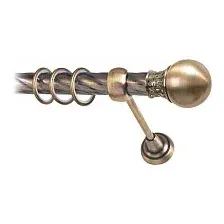 Карниз для штор Lm Decor Тифани 037 1р витой 25мм (антик, 3м)