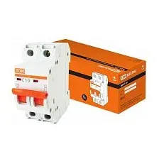 Выключатель автоматический TDM ВА 47-29 2Р 10А (C) 4.5кА SQ0206-0091