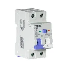 Дифференциальный автомат Dr.Ferz FMO-EM-1P+N 16A 30mA 10kA A C 2M 22100285FERZ