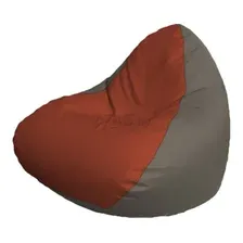 Кресло-мешок FLAGMAN Relax экокожа красный/светло-серый (P2.3-76)