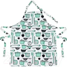 Кухонный фартук Swed house Nietap MR3-857 (белый/зеленый/рисунок)