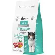 Корм Брит Кеа Cat Sterilised Urinary Care (Индейка, утка) для кошек 400 г New