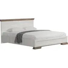Двуспальная кровать Black Red White Marselle LOZ180х200 Д (ясень снежный/дуб сонома темный/ясень снежный)