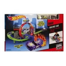 Набор игровой автотрек с кольцом Hot Wheels, 2 яркие гоночные машинки, аналог набора Хот Вилс