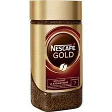 Кофе Nescafe Gold растворимый с добавлением молотого 95 г (банка)