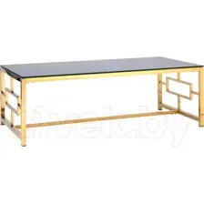 Журнальный столик Stool Group Бруклин 120x60 / ECT-013-TG-SK (стекло Smoke/сталь золото)