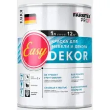 Краска Farbitex Profi EasyDekor для мебели и декора 1 л (белый)