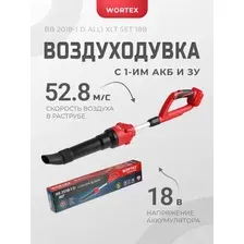 Воздуходувка аккумуляторная WORTEX BB 2018-1 D XLT SET (1334646)