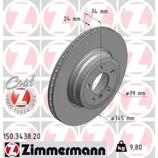Тормозной диск ZIMMERMANN 150.3438.20 вентилируемый , задняя ось