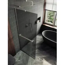 Душевая стенка MaybahGlass 79x195 / MGD-730-5у (графитовое матовое стекло/хром матовый)