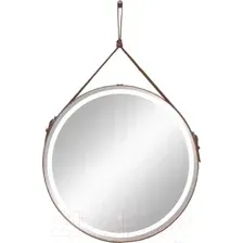 Зеркало Континент Millenium Brown Led D 65 (натуральная кожа, коричневый)