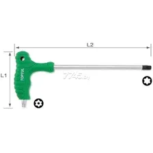 Ключ TORX T10х147х74 мм L-Type TOPTUL (AIEA1015)