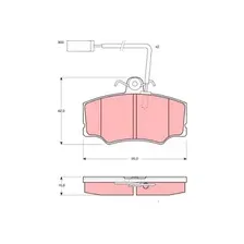 Тормозные колодки дисковые передняя ось TRW GDB1045