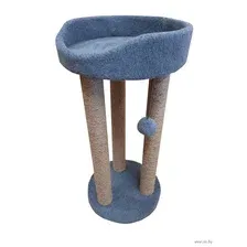 Игровой комплекс Тринога с лежанкой. Джут (42х42х85 см серый)