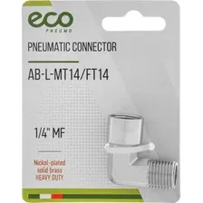 Фитинг ECO Соединитель пневматический 1/4" AB-L-MT14/FT14