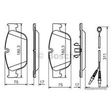 Тормозные колодки Bosch 0986494526
