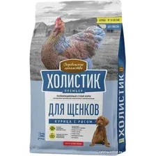 Сухой корм для собак Деревенские лакомства Холистик Премьер для щенков. Курица с рисом 7 кг