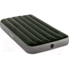 Матрас надувной Intex Twin Downy, 64761, встроенный ножной насос